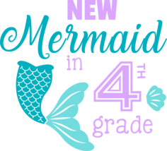 New Mermaid 4 Simple Silhouette Cutting Svg Files, Free Vectors File